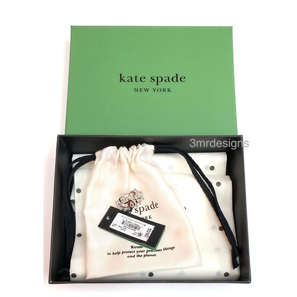 NWT Kate Spade ♠️ PRECIOUS ELEPHANT Silver Plated Brass /CZ Crystals Ring - Picture 5 of 10